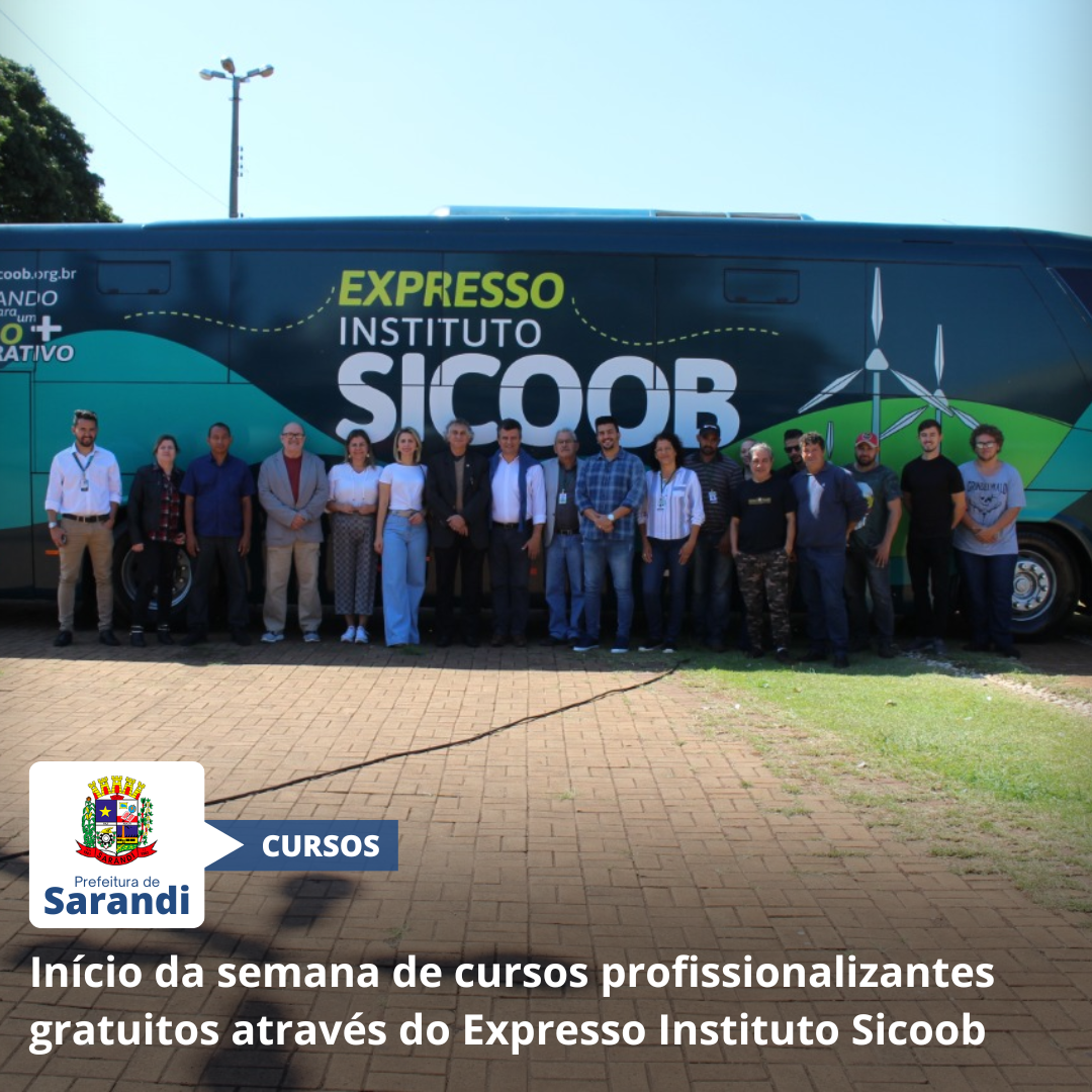 Início da semana de cursos profissionalizantes gratuitos através do Expresso Instituto Sicoob